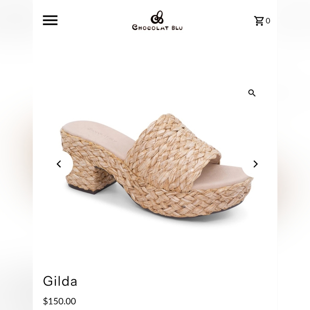 Chocolat Blu Women's Natural Woven Mules